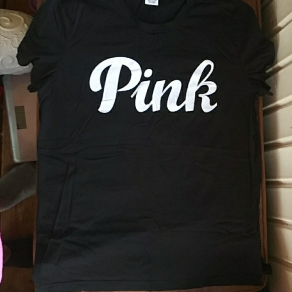 Black with white PINK t-shirt LRG